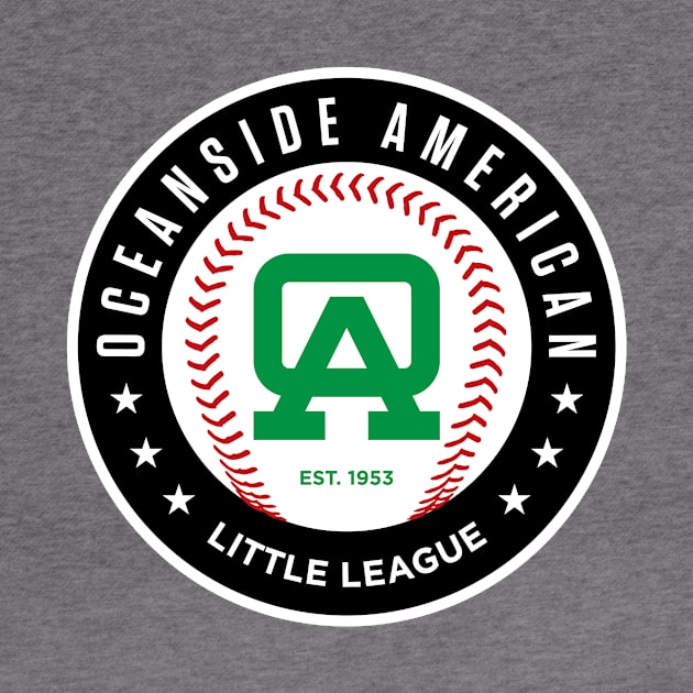 OALL Circle League Logo - Black/Green by Oceanside American Little League